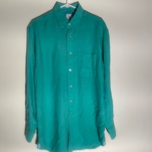 Teal linen shirt